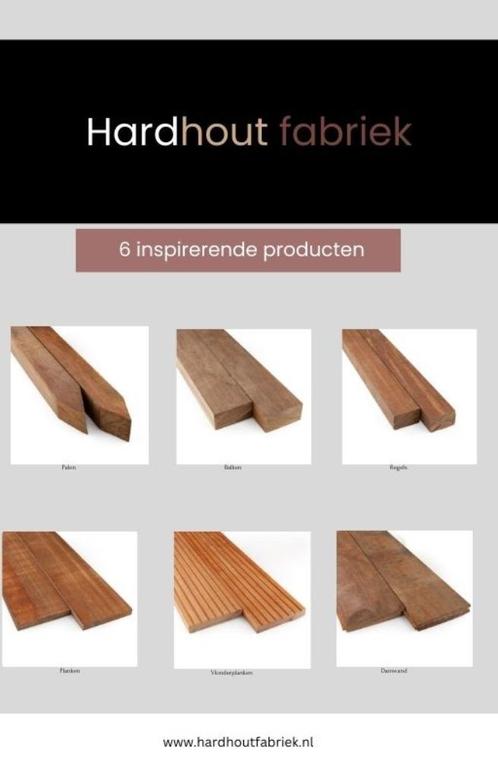 Hardhout, Tuin en Terras, Palen, Balken en Planken, Nieuw, Overige typen, 250 cm of meer, Hardhout, Ophalen