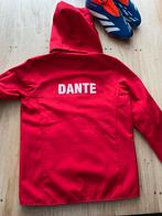 Rood jack maat 150/160 met naam Dante., Ophalen, Zo goed als nieuw, Jongen of Meisje, Jas