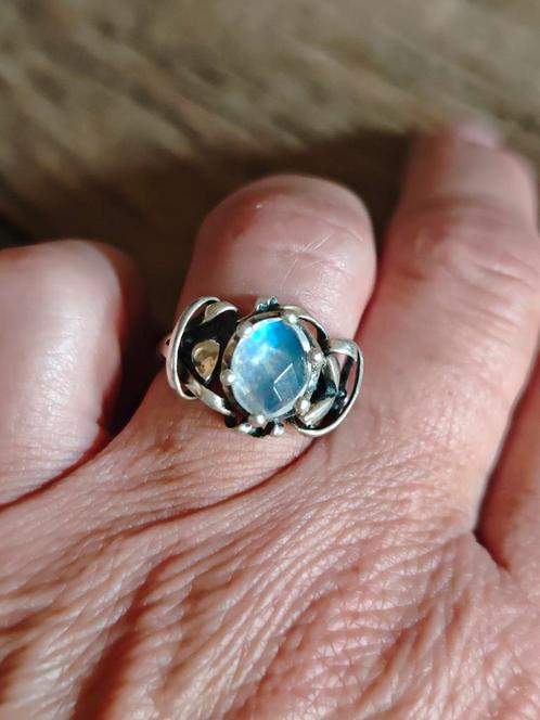 Rabinovich ring  met maansteen maat 56, Sieraden, Tassen en Uiterlijk, Ringen, Zo goed als nieuw, Dame, 17 tot 18, Zilver, Zilver