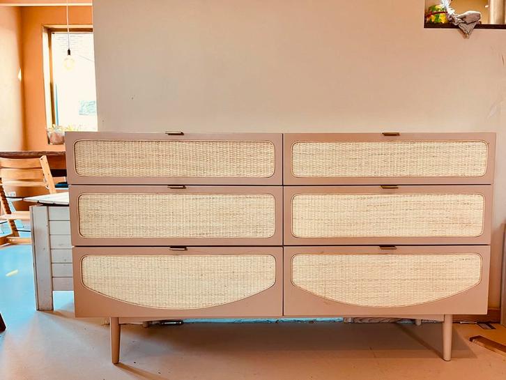 Made ladekast Emmi. Rotan, Huis en Inrichting, Kasten | Ladekasten, Zo goed als nieuw, Minder dan 100 cm, 100 tot 150 cm, 25 tot 50 cm