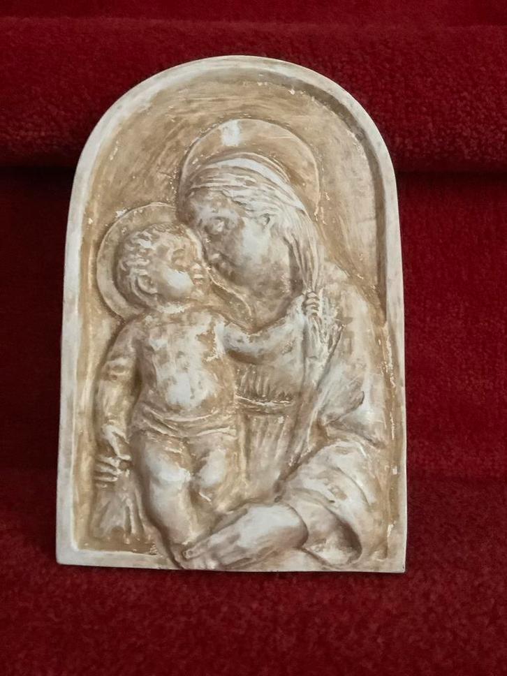 Mooi Maria met Kindje ❤️ Muurbeeld, Antiek en Kunst, Antiek | Religie, Ophalen of Verzenden