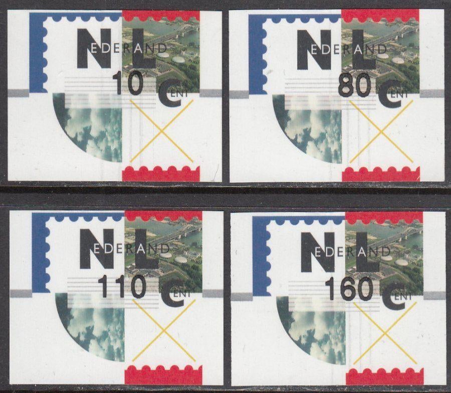 Nederland Automaatstroken AU33 Hytech-strook 4 versch., Postzegels en Munten, Ophalen of Verzenden, Na 1940, Postfris