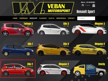 Renault Clio 2 RS *Onderdelen*, gebruikt en nieuw! WEBSHOP beschikbaar voor biedingen