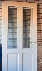2 Stuks Binnendeuren met Glas, Ophalen, Gebruikt, Glas in lood, 80 tot 120 cm
