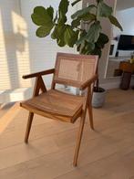 Set van 6 houten stoelen met rieten zitting, Huis en Inrichting, Stoelen, Gebruikt, Bruin, Ophalen of Verzenden, Vijf, Zes of meer stoelen