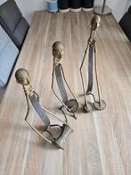 Bronzen beelden - 3 Afrikaanse muzikanten - koopje, Verzamelen, Beelden en Beeldjes, Ophalen of Verzenden, Zo goed als nieuw