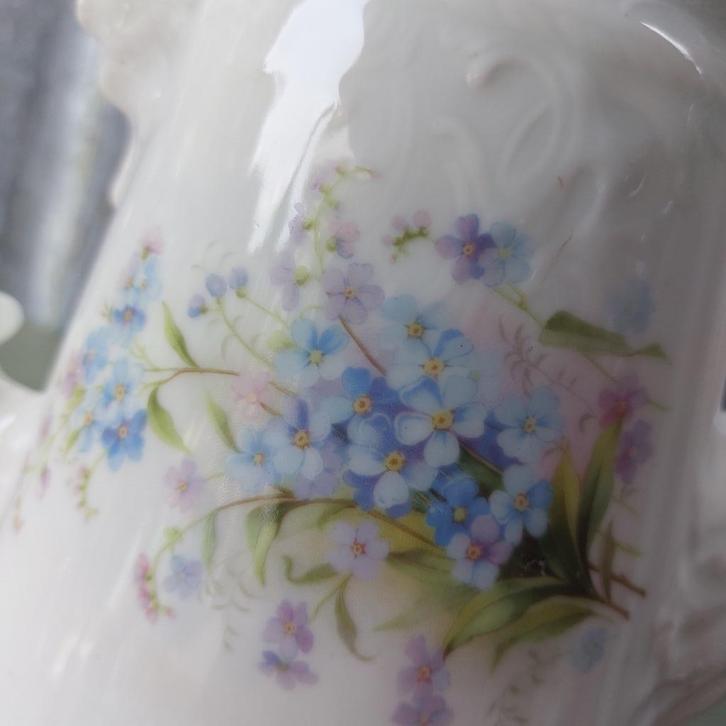 mooi antiek Biedemeier servies met vergeet me nietjes en, Antiek en Kunst, Antiek | Servies los, Ophalen of Verzenden