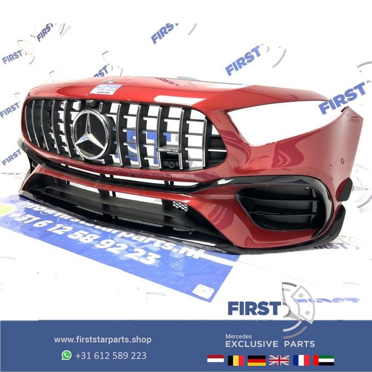 W177 A KLASSE 2021 A45 A45S AERO AMG VOORBUMPER ROOD COMPLEE, Auto-onderdelen, Carrosserie en Plaatwerk, Bumper, Mercedes-Benz