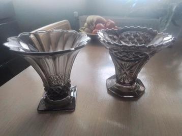 2 mooie gave glazen oude vazen, Rudolf Hut beschikbaar voor biedingen