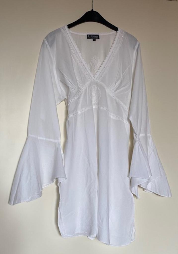 Witte jurk Lifestyle Home Collection, mt L, Ibizastyle NIEUW, Kleding | Dames, Jurken, Nieuw, Maat 42/44 (L), Wit, Boven de knie