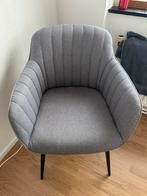 Grijze stoffe stoel met armleuningen, Huis en Inrichting, Fauteuils, Ophalen, 75 tot 100 cm, Zo goed als nieuw, Stof