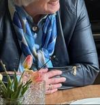 Francine - Trendy Leren Jas, Francine, Blauw, Maat 46/48 (XL) of groter, Nieuw