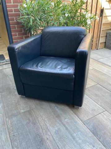 Fauteuil Zwart Leer beschikbaar voor biedingen