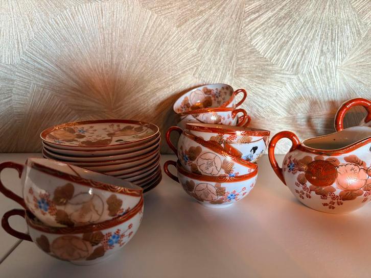 Antiek Chinees Thee Servies, Huis en Inrichting, Keuken | Servies, Gebruikt, Compleet servies, Overige stijlen, Porselein, Ophalen