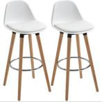 Set van 2 Barkrukken in Scandinavisch Design, Ophalen, Kunststof, Met voetsteun, 60 tot 90 cm