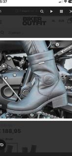 Falco zwart leren dames motorlaarzen, Zwart, Lage of Enkellaarzen, Ophalen of Verzenden, Gedragen