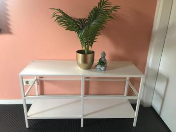 MOOIE IKEA VITTSJÖ TV-KAST IN HET WIT MET GLAS Z.G.A.N. beschikbaar voor biedingen