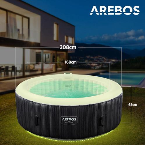 Arebos Santorini met led verlichting met defect, Tuin en Terras, Bubbelbaden en Hottubs, Gebruikt, Ophalen