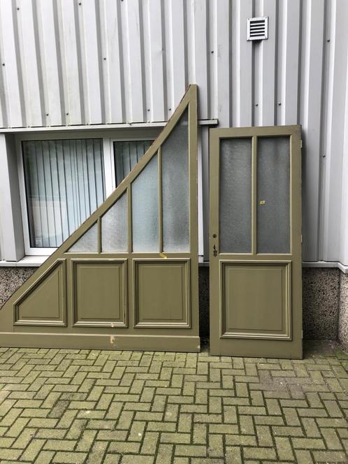 Prachtige trap afscherming incl kelderdeur, Doe-het-zelf en Verbouw, Deuren en Horren, Zo goed als nieuw, Overige typen, Glas
