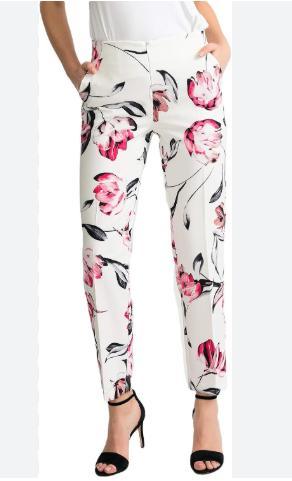 Joseph Ribkoff chique gebloemde stretch broek mt 38, Kleding | Dames, Broeken en Pantalons, Zo goed als nieuw, Maat 38/40 (M)