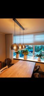 Hanglamp smokey zilver, Ophalen, 75 cm of meer, Stoer industrieel hotelsjeik, Glas