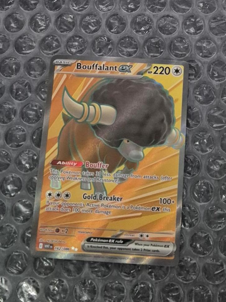 Bouffalant ex 162/086 White Flare Scarlet & Violet WHT, Hobby en Vrije tijd, Verzamelkaartspellen | Pokémon, Zo goed als nieuw