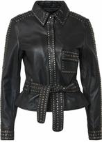 Ibana leren jasje met centuur , maat 38, Ophalen of Verzenden, Nieuw, Maat 38/40 (M), Zwart