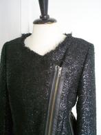 NIEUW __ bouclé jasje van SACK,S mt. 40 __ waarde 325,00, Kleding | Dames, Maat 38/40 (M), Zwart, Nieuw, Jasje