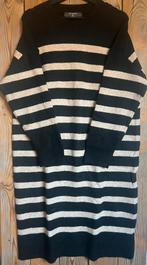 ZGAN zwart/creme gestreepte gebreide jurk, Zwart, Maat 46/48 (XL) of groter, Ophalen of Verzenden, Zo goed als nieuw