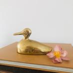 Vintage Midcentury messing eend, Antiek en Kunst, Antiek | Koper en Brons, Verzenden, Koper