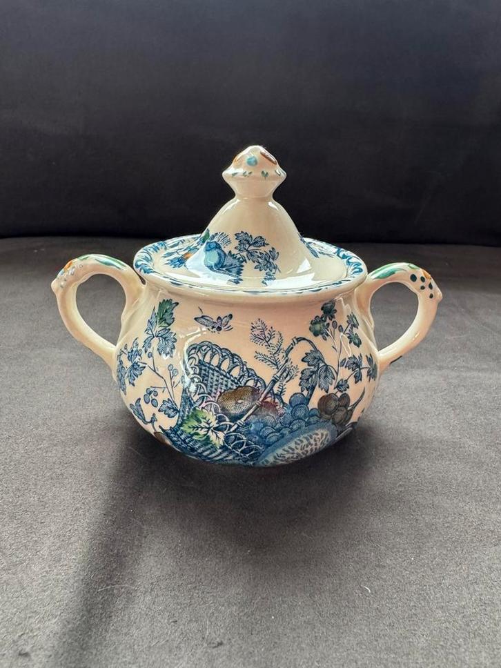 Theeservies - Mason’s - ‘Fruit Basket’ - blauw, Huis en Inrichting, Keuken | Servies, Zo goed als nieuw, Overige typen, Overige stijlen