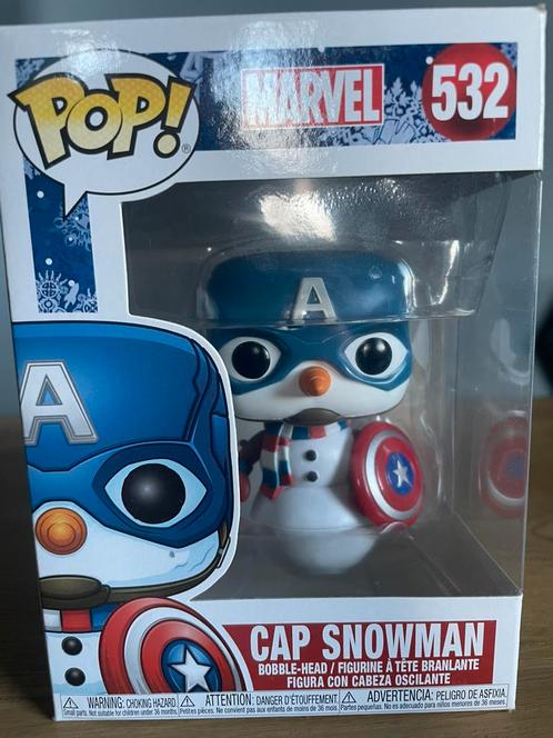 Funko Pop Cap Snowman, Marvel, Verzamelen, Poppetjes en Figuurtjes, Zo goed als nieuw, Ophalen of Verzenden