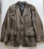 Azzaro Leren jas maat 52, lamsleer, Maat 52/54 (L), Ophalen of Verzenden, Azzaro, Grijs