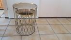 Twee goudkleurige bijzettafeltjes Verdi, Huis en Inrichting, Tafels | Bijzettafels, Minder dan 55 cm, Gebruikt, Metaal of Aluminium