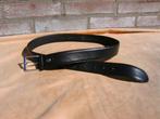Zwarte mat leren riem SF voor geklede broek, Verzenden, Riem of Ceintuur, Gedragen, Echt leder