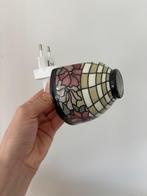 Vintage nachtlamp Tiffany stijl met bloemenmotief, Ophalen of Verzenden, Zo goed als nieuw, Glas, Minder dan 50 cm