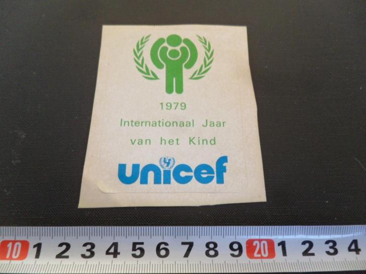 sticker 1979 Internationaal jaar van het kind UNICEF, Verzamelen, Stickers, Zo goed als nieuw, Bedrijf of Vereniging, Ophalen