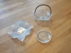 Drie vintage glazen schaaltjes, Ophalen of Verzenden