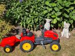 Trap-tractor met aanhangwagen, Kinderen en Baby's, Speelgoed | Buiten | Skelters, Ophalen, Gebruikt, Overige merken