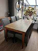 Tafel + 6 stoelen, Ophalen, Gebruikt, 4 tot 6 stoelen