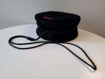 Rond,zwart, fluwelen tasje/clutch. JEAN PAUL GAULTIER. '80. beschikbaar voor biedingen