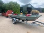 ALUMINIUM VISBOOT MET Mariner 5- Pk 4- Takt, Watersport en Boten, Gebruikt, Aluminium, Ophalen of Verzenden, Minder dan 70 pk