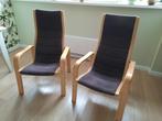 Swedese fauteuils (twee stuks), vintage design, Huis en Inrichting, Fauteuils, Minder dan 75 cm, Gebruikt, Hout, 50 tot 75 cm