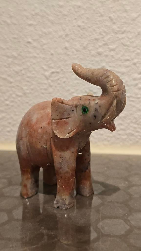Handgemaakte Speksteen Olifant - Decoratief Beeldje, Verzamelen, Beelden en Beeldjes, Nieuw, Dier, Ophalen of Verzenden