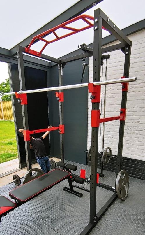 Krachtstation Powercage, Sport en Fitness, Fitnessmaterialen, Gebruikt, Overige typen, Armen, Benen, Borst, Buik, Rug, Ophalen