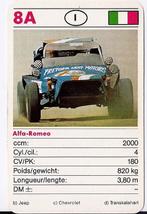 Kw1616 autokaartje 8a alfa romeo, Ophalen of Verzenden, Zo goed als nieuw, Auto's