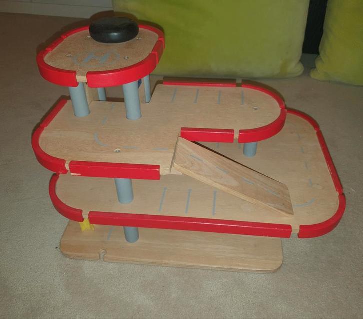 Houten Speelgoed Garage - PlanCity, Kinderen en Baby's, Speelgoed | Houten speelgoed, Gebruikt, Overige typen, Ophalen of Verzenden