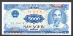 Bankbiljet - Vietnam 5000 Dong 1991 UNC., Ophalen of Verzenden, Zuidoost-Azië, Los biljet