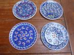 4 keramiek borden, Turks, Kutahya keramiek, Antiek en Kunst, Antiek | Keramiek en Aardewerk, Ophalen of Verzenden
