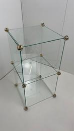 Vintage modulaire kubus vitrinekast glas bolletjes chroom, Glas, Minder dan 100 cm, 25 tot 50 cm, Minder dan 50 cm
